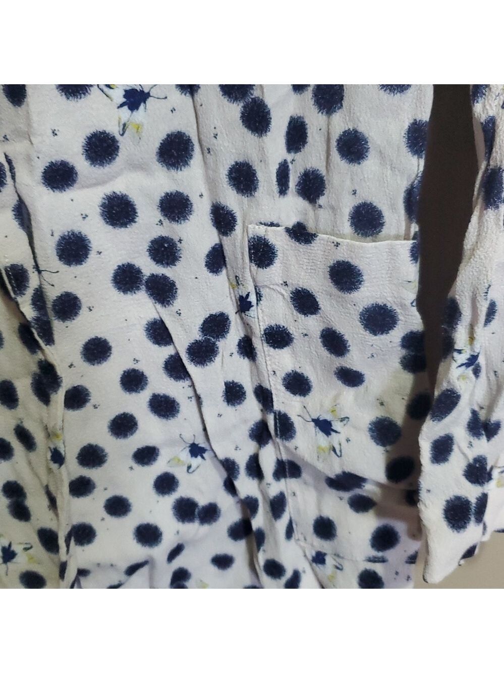 H&M x Anna Glover Navy Polka Dot Blazer Size 4 - Picture 4 of 8